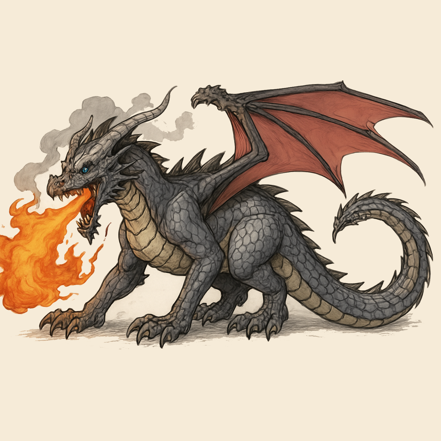 Render of a dragon character created by Quittman Farmer