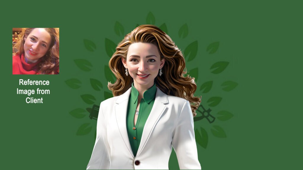 The reference image that insired the 3D avatar of Jamie the Scholar. Jamie Schultz talking avatar
